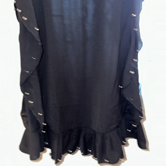 nwot TCEC Little Black Dress Silver Beads Flowy Womens Size S - Picture 2 of 7